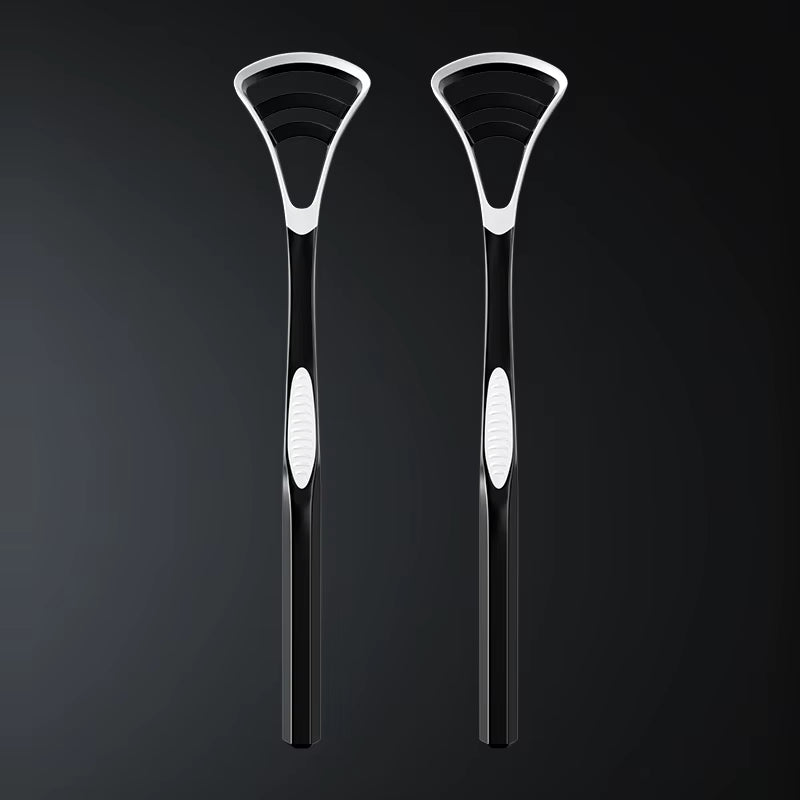“Men’s Black Tongue Scraper – Oral Hygiene Tool for Fresh Breath & Daily Cleaning”