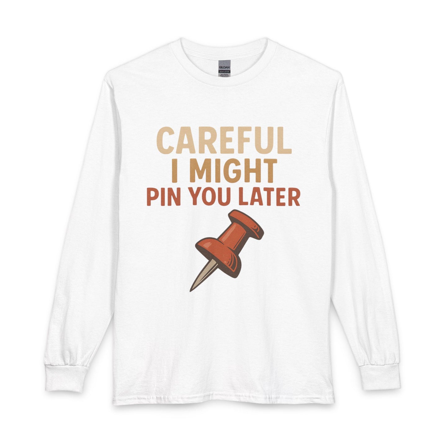 “I Came I Saw I Pinned It” Women’s Long Sleeve Graphic Shirt – Funny Retro Statement Tee, Casual Everyday Style
