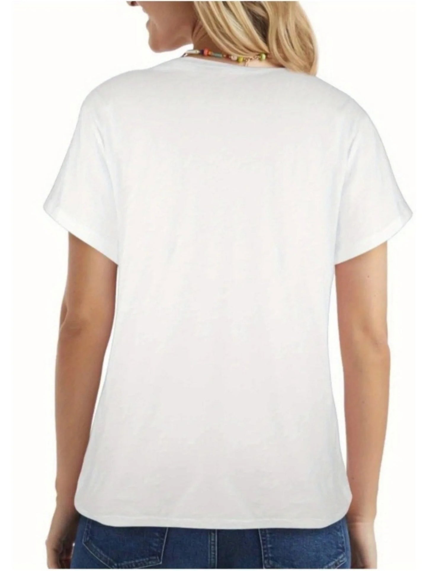 Christian Fish Print Tee - Holiday women's Top