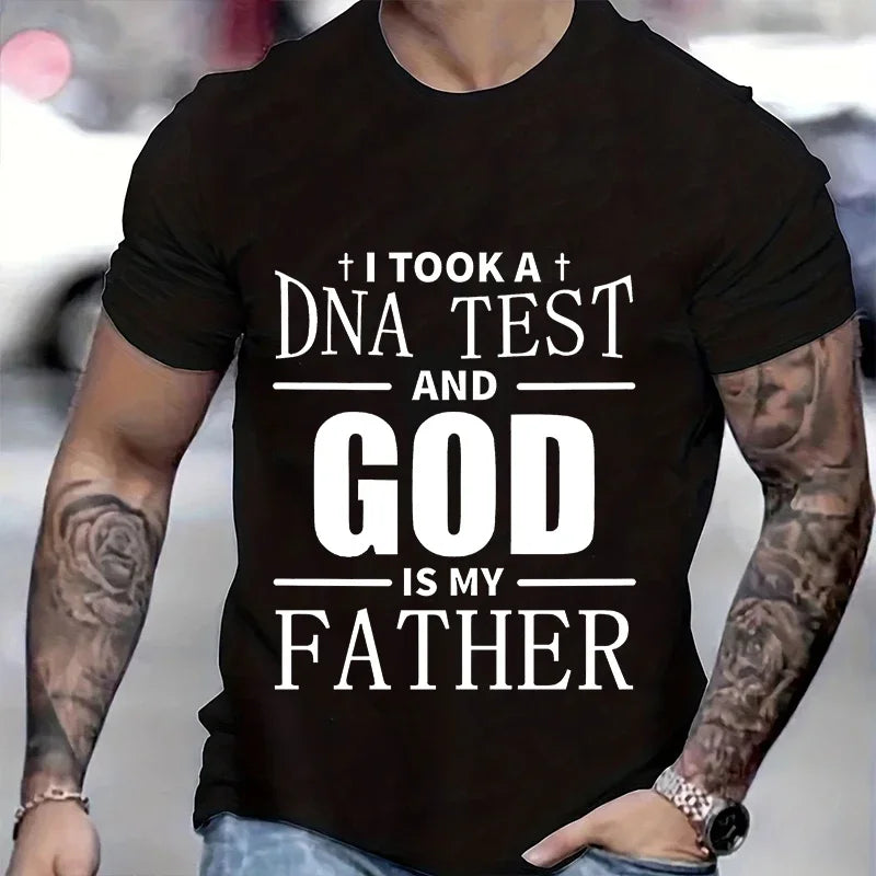 Men’s Christian T-Shirt – “I Took a DNA Test, God Is My Father” | Faith-Based Graphic Tee