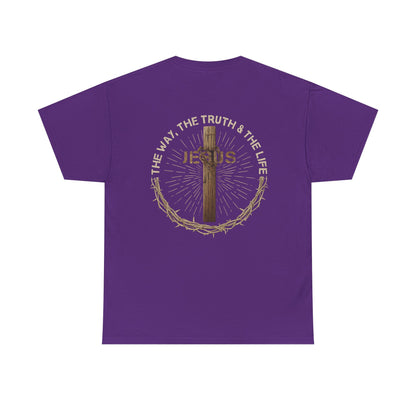 Jesus Cross Tee — "The Way The Truth The Life" Christian Faith T-Shirt