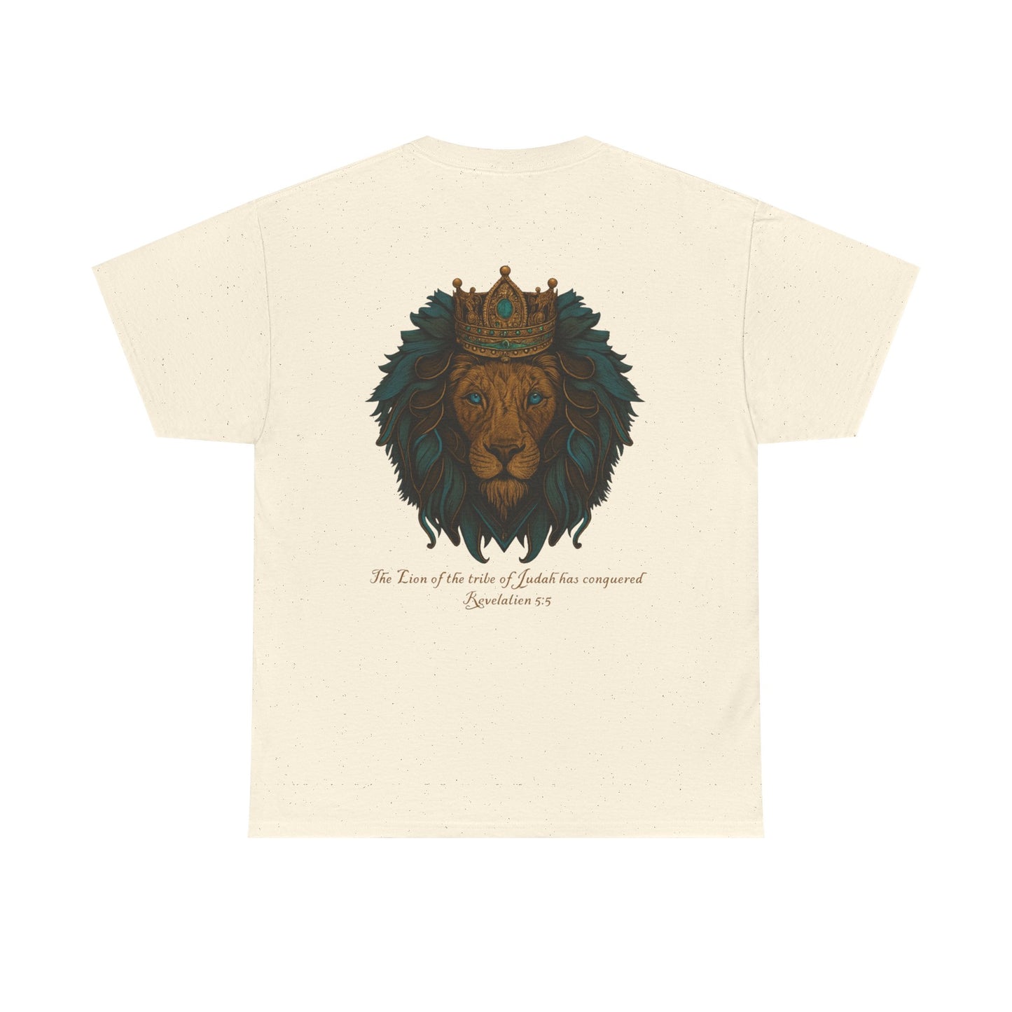 Lion of Judah Christian T-Shirt – Unisex Considered Cross Faith Tee | Revelation 5:5 | Gather & Co. LLC