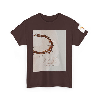 By His Wounds Tee -  Isaiah 53:5 Inspired Christian Shirt