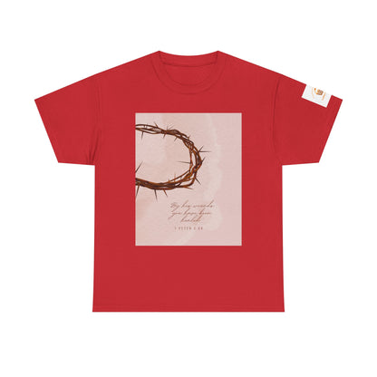 By His Wounds Tee -  Isaiah 53:5 Inspired Christian Shirt