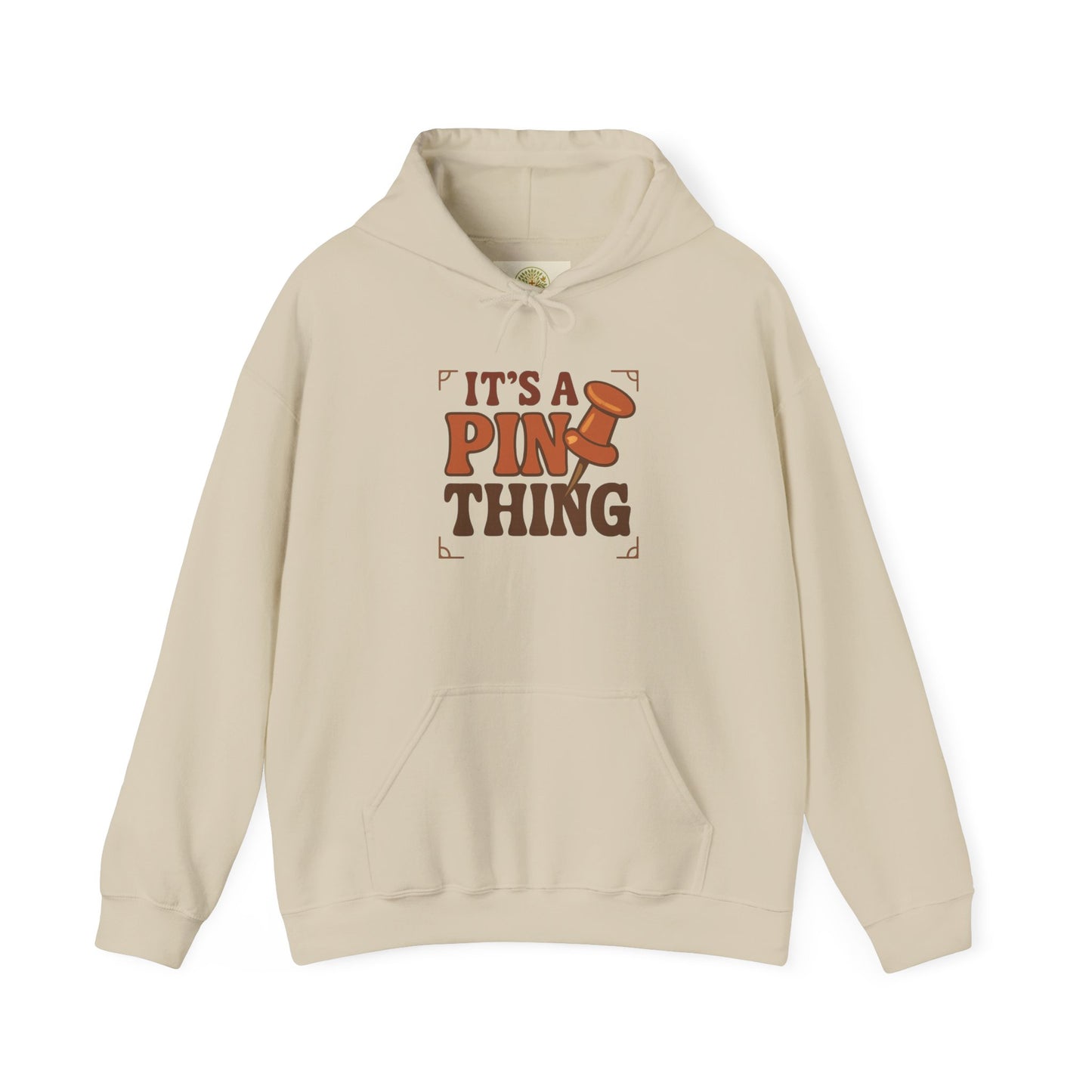 Pins Hoodie — “It’s a Pin Thing” / “Queen of the Pins” Retro Pin-Collecting Pullover
