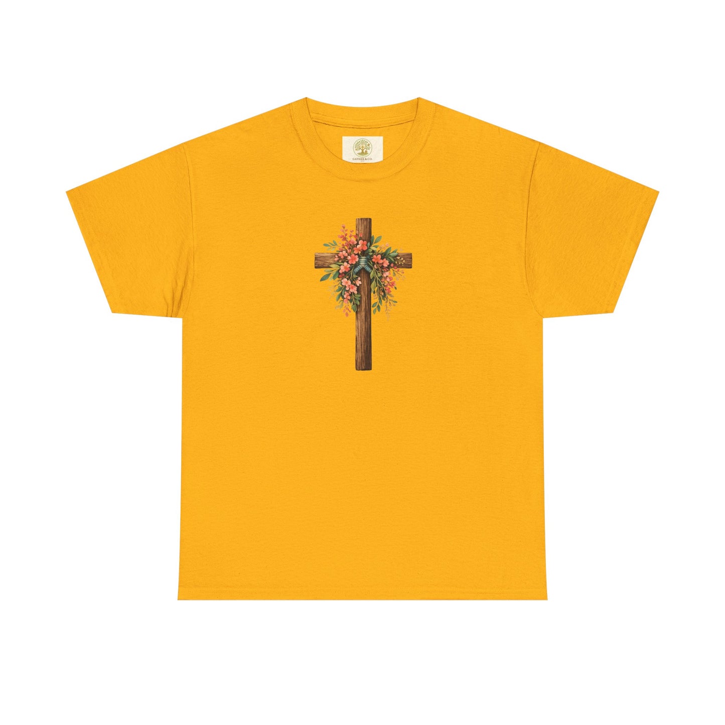 Let Everything That Has Breath Praise the Lord – Christian Floral Cross T-Shirt (Psalm 150:6)