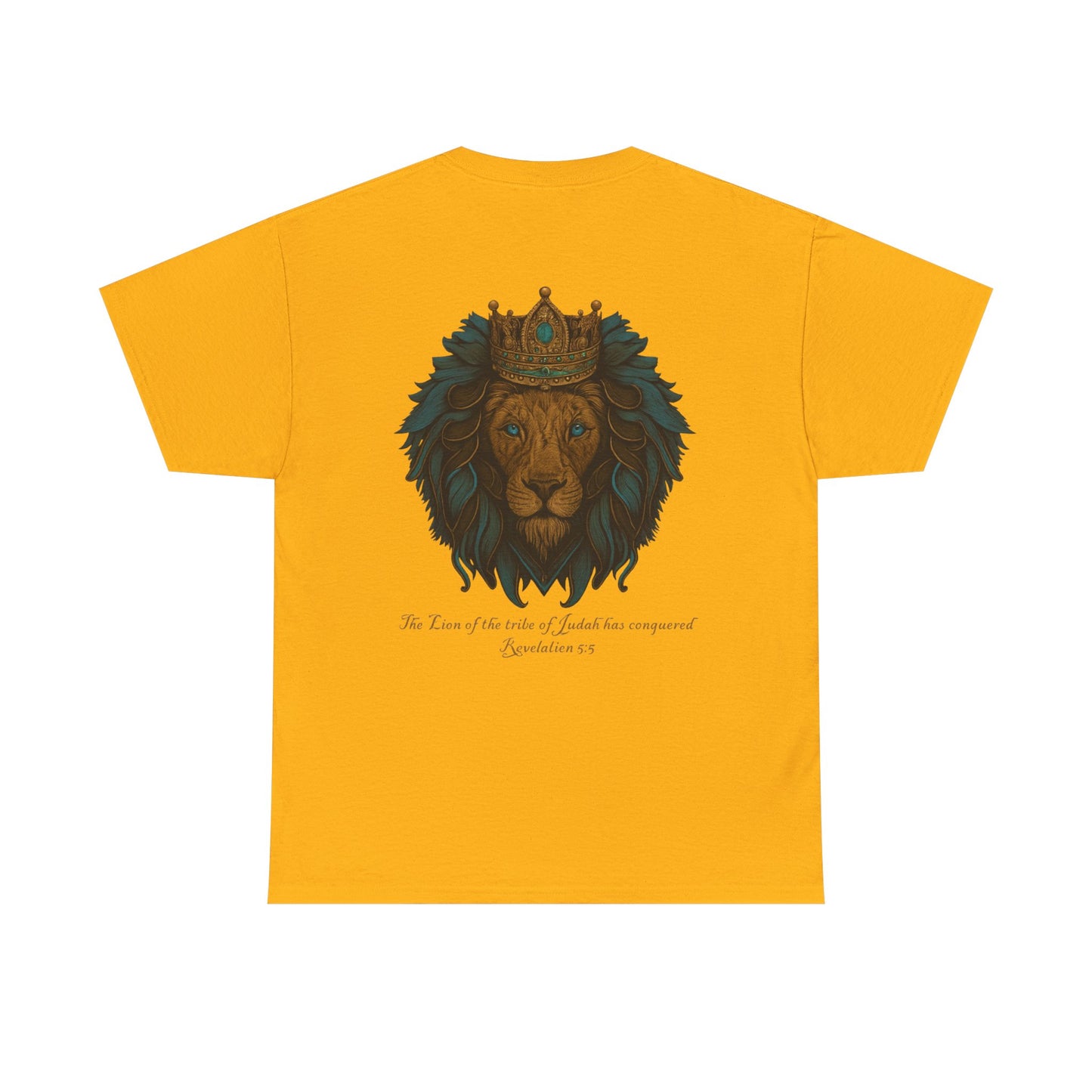 Lion of Judah Christian T-Shirt – Unisex Considered Cross Faith Tee | Revelation 5:5 | Gather & Co. LLC