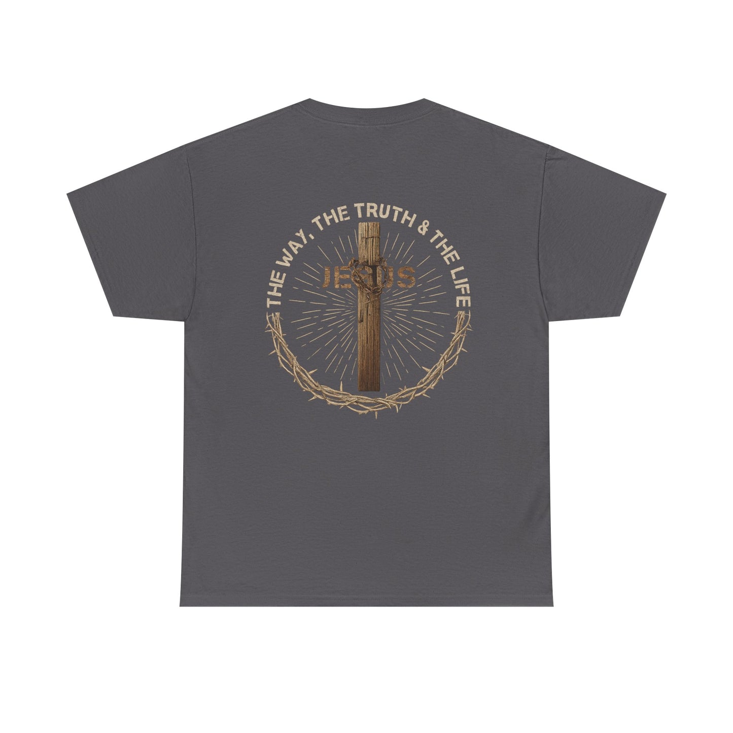 Jesus Cross Tee — "The Way The Truth The Life" Christian Faith T-Shirt