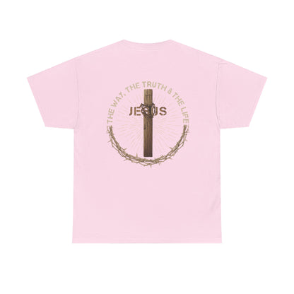 Jesus Cross Tee — "The Way The Truth The Life" Christian Faith T-Shirt
