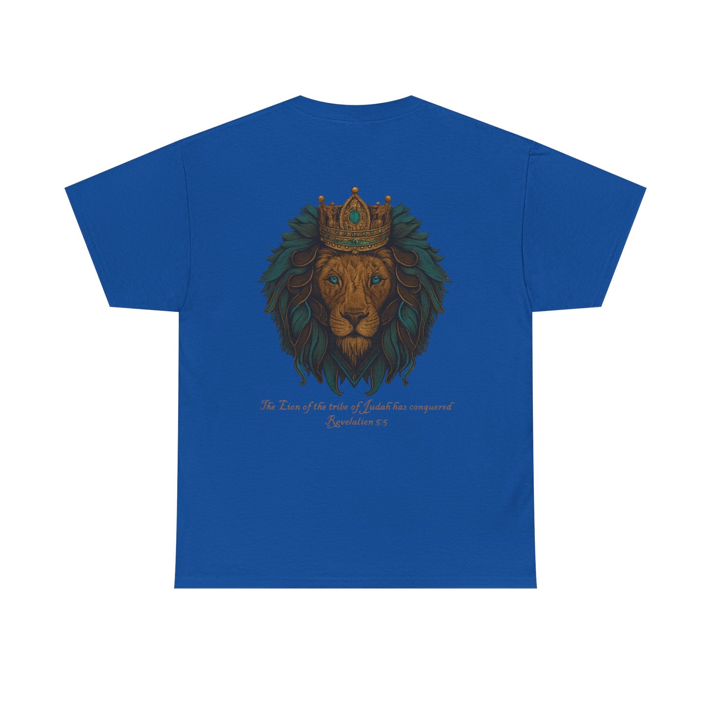 Lion of Judah Christian T-Shirt – Unisex Considered Cross Faith Tee | Revelation 5:5 | Gather & Co. LLC
