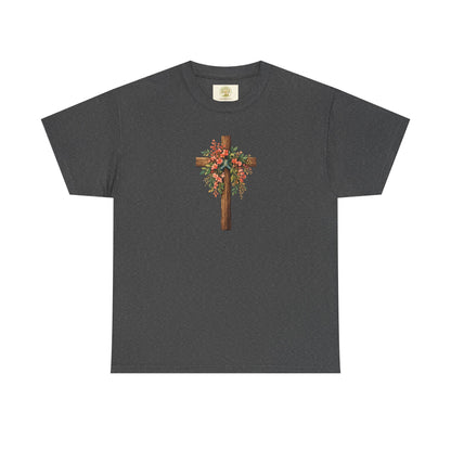 Let Everything That Has Breath Praise the Lord – Christian Floral Cross T-Shirt (Psalm 150:6)