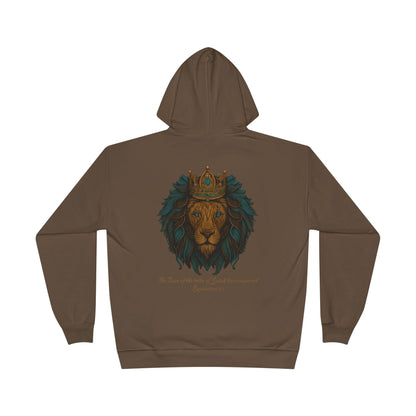 Lion of Judah Christian Hooded Sweatshirt – Unisex Faith Hoodie with Cross & Revelation 5:5 Design