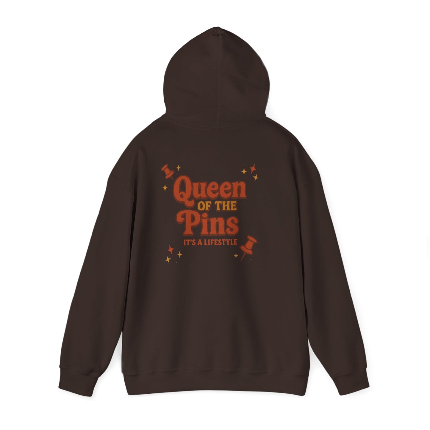 Pins Hoodie — “It’s a Pin Thing” / “Queen of the Pins” Retro Pin-Collecting Pullover