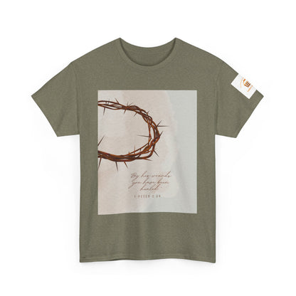 By His Wounds Tee -  Isaiah 53:5 Inspired Christian Shirt