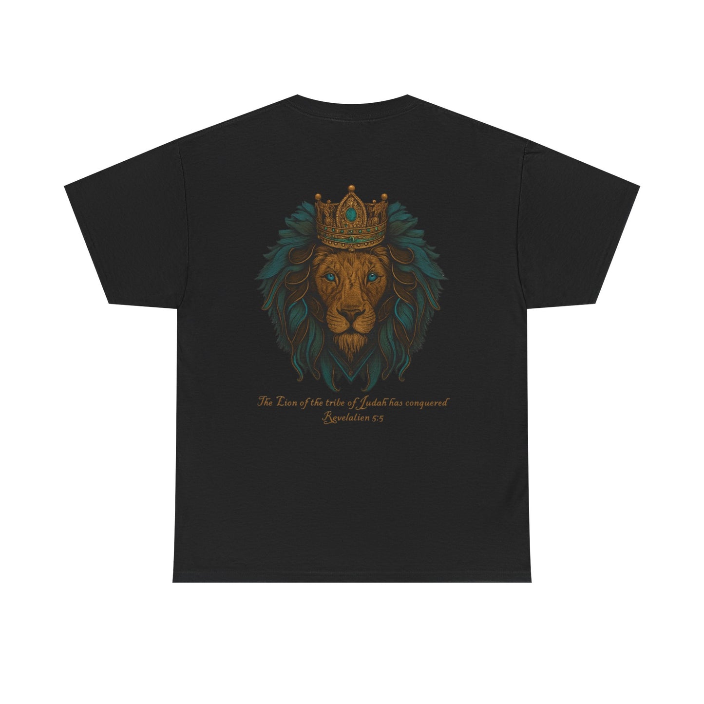 Lion of Judah Christian T-Shirt – Unisex Considered Cross Faith Tee | Revelation 5:5 | Gather & Co. LLC