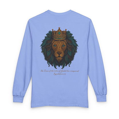 Lion of Judah Long Sleeve Christian T-Shirt | Unisex Faith Apparel – Gather & Co. LLC