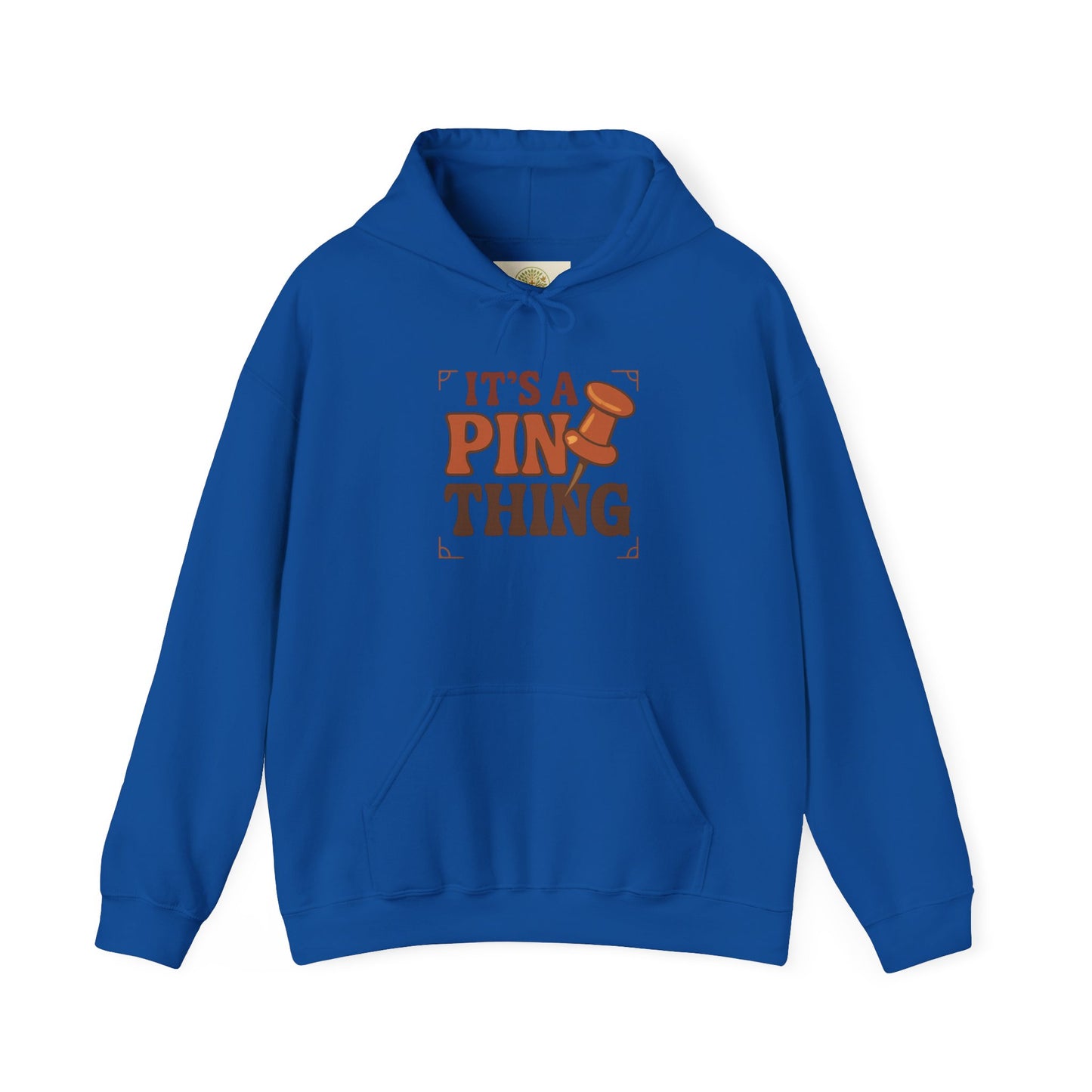 Pins Hoodie — “It’s a Pin Thing” / “Queen of the Pins” Retro Pin-Collecting Pullover