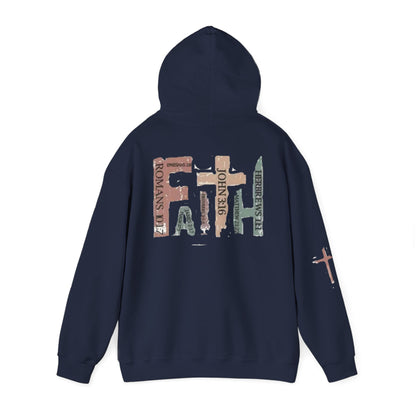 FAITH Christian Hoodie – Cross + Scripture Design | Gather & Co. LLC