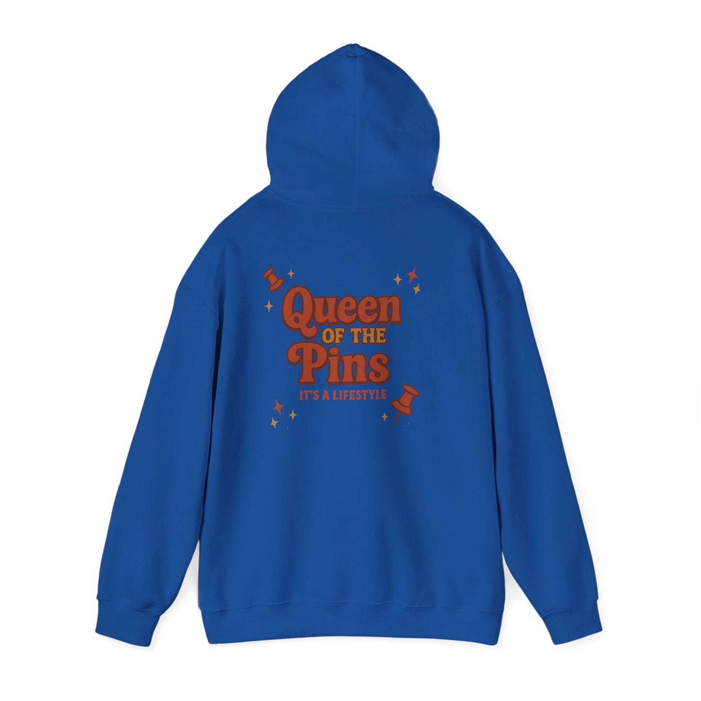 Pins Hoodie — “It’s a Pin Thing” / “Queen of the Pins” Retro Pin-Collecting Pullover