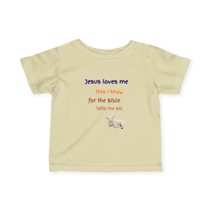 Children's  Hymn Tee " Jesus Loves me ".