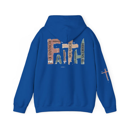 FAITH Christian Hoodie – Cross + Scripture Design | Gather & Co. LLC