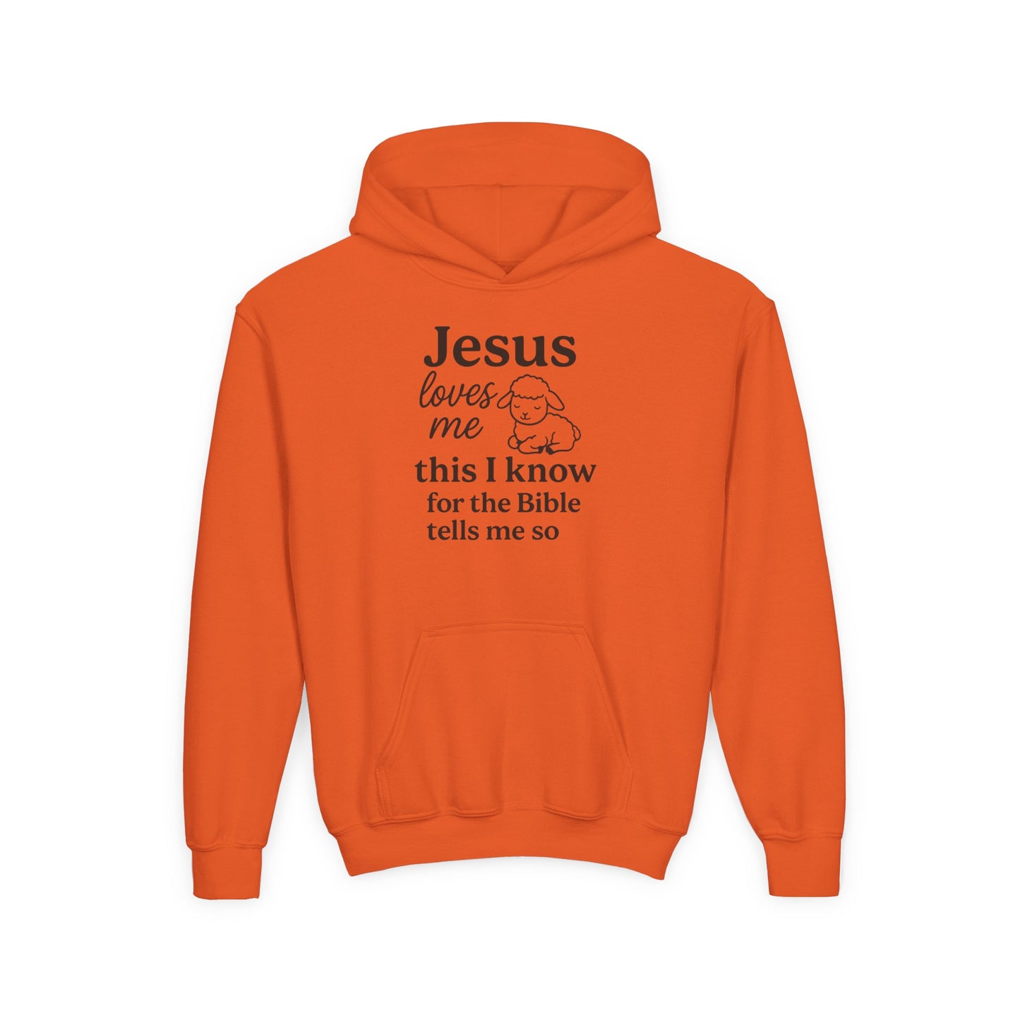 Jesus Loves Me Youth Hoodie - Faith Inspired Sweatshirt for Kids, Christian Gift, Religious Apparel, Cute Hoodie, Bible Verse Clothing