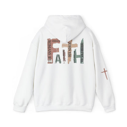 FAITH Christian Hoodie – Cross + Scripture Design | Gather & Co. LLC