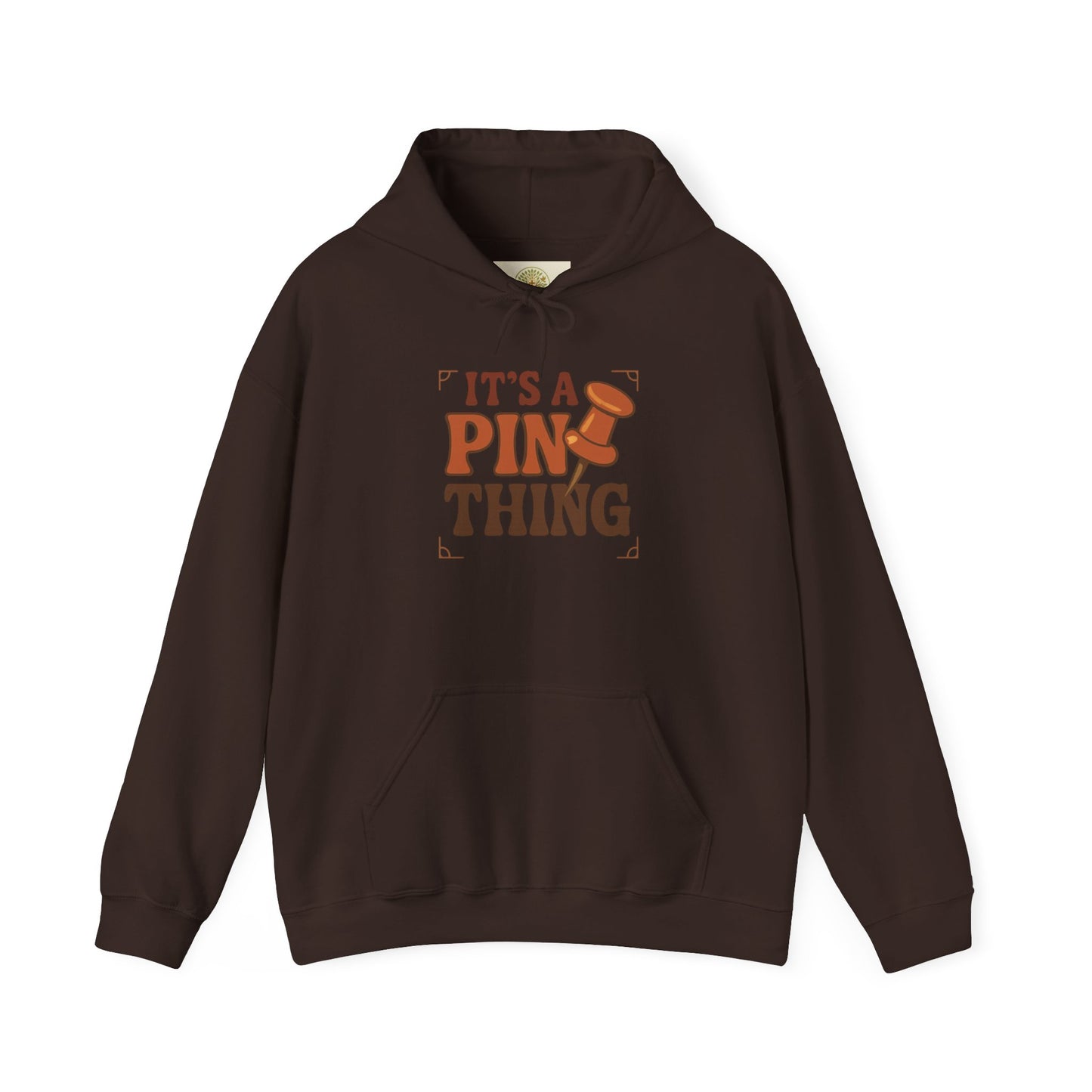 Pins Hoodie — “It’s a Pin Thing” / “Queen of the Pins” Retro Pin-Collecting Pullover