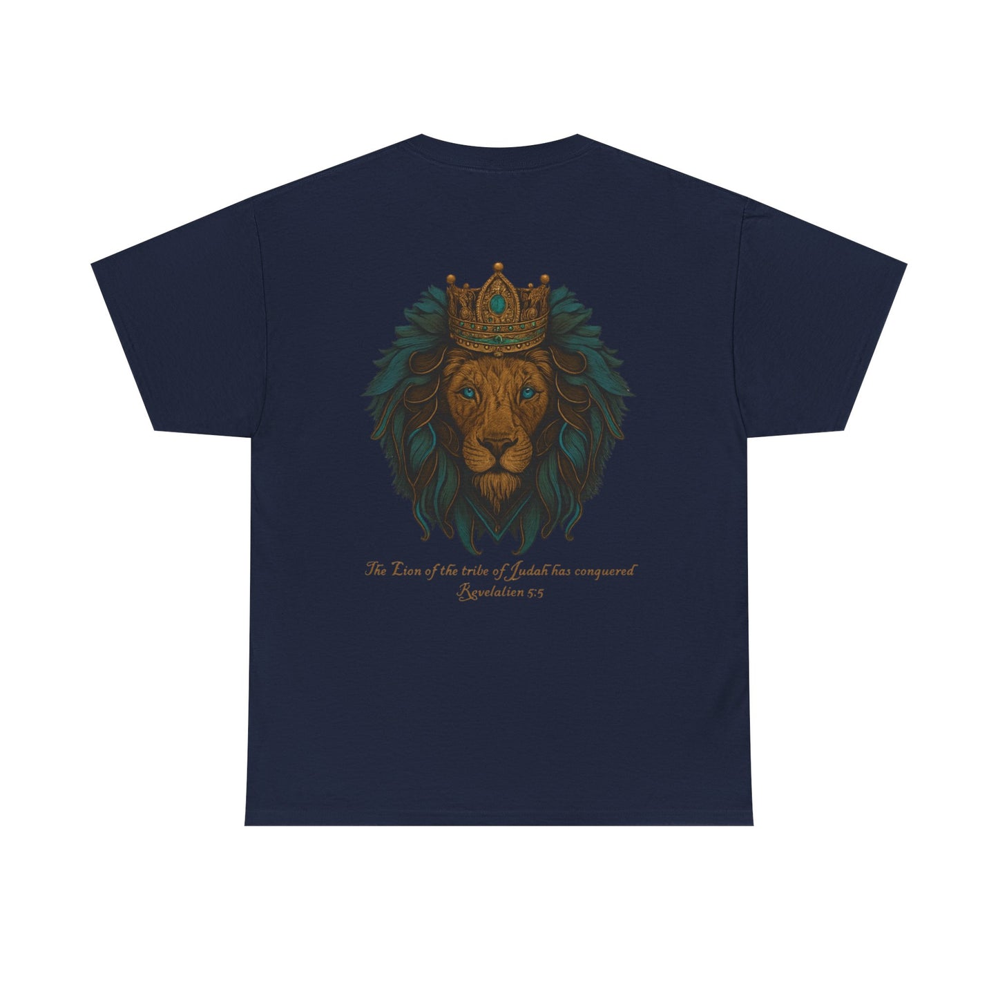 Lion of Judah Christian T-Shirt – Unisex Considered Cross Faith Tee | Revelation 5:5 | Gather & Co. LLC