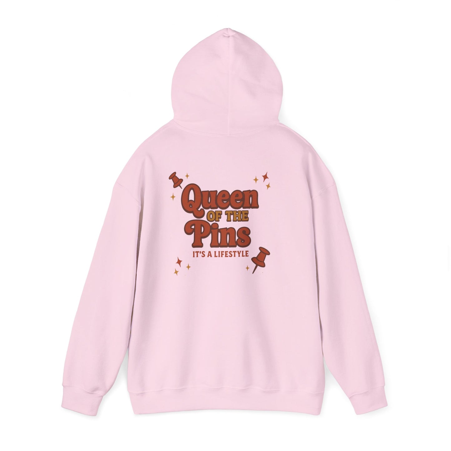 Pins Hoodie — “It’s a Pin Thing” / “Queen of the Pins” Retro Pin-Collecting Pullover