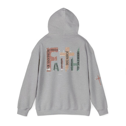 FAITH Christian Hoodie – Cross + Scripture Design | Gather & Co. LLC