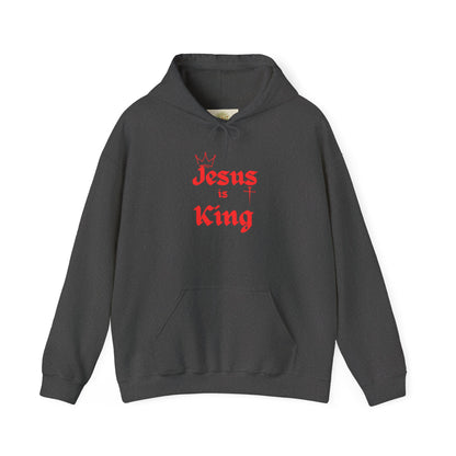 Jesus Is King Hoodie - Christian Faith Graphic Pullover