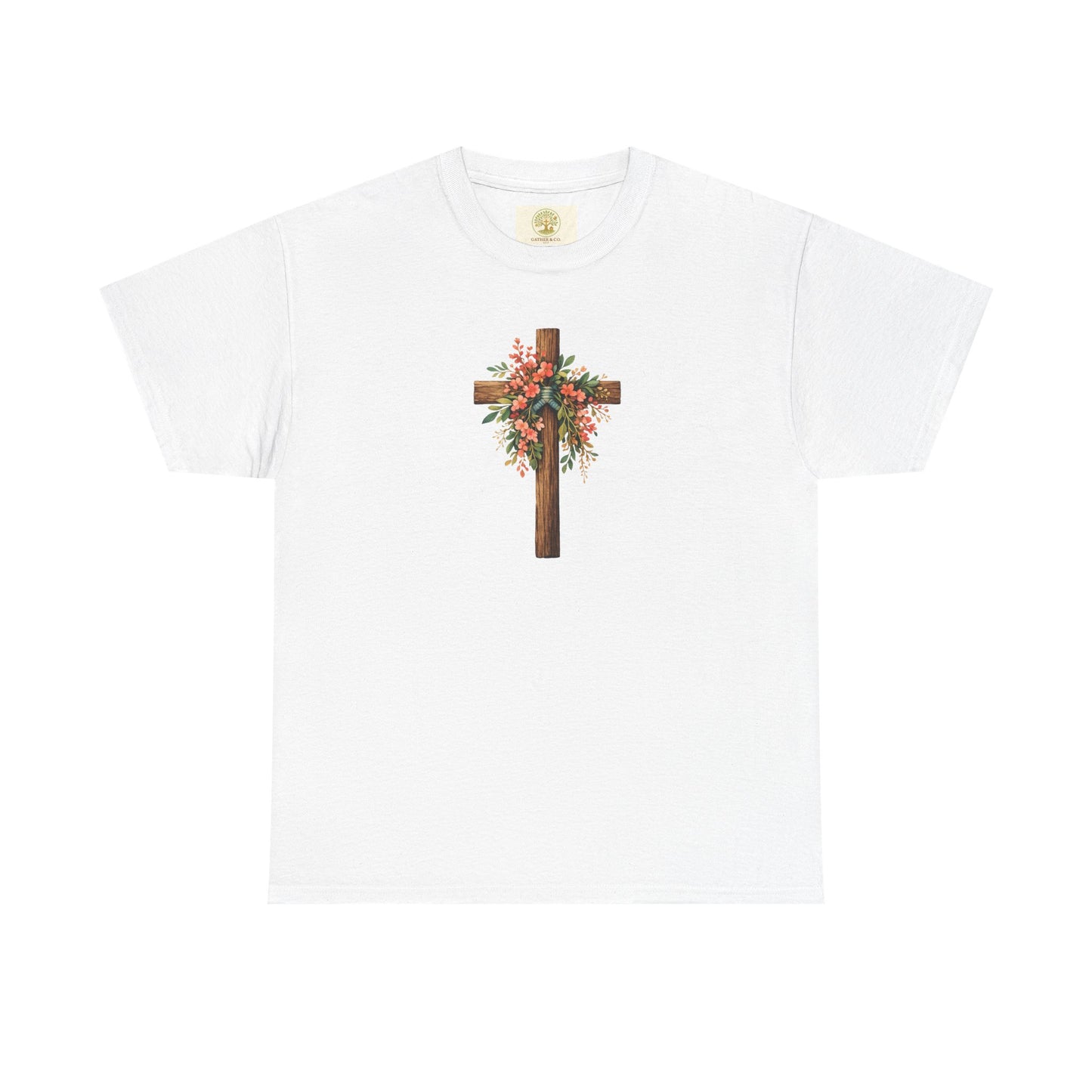 Let Everything That Has Breath Praise the Lord – Christian Floral Cross T-Shirt (Psalm 150:6)