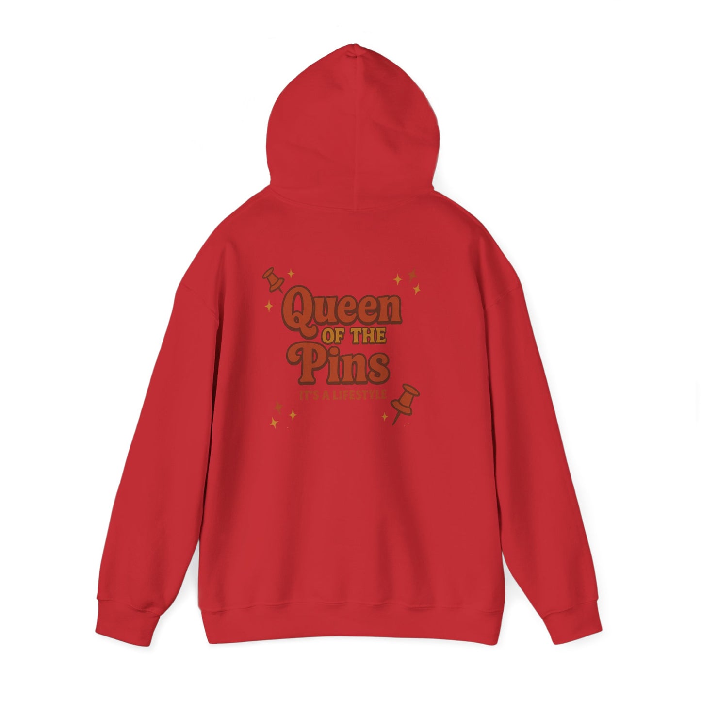Pins Hoodie — “It’s a Pin Thing” / “Queen of the Pins” Retro Pin-Collecting Pullover