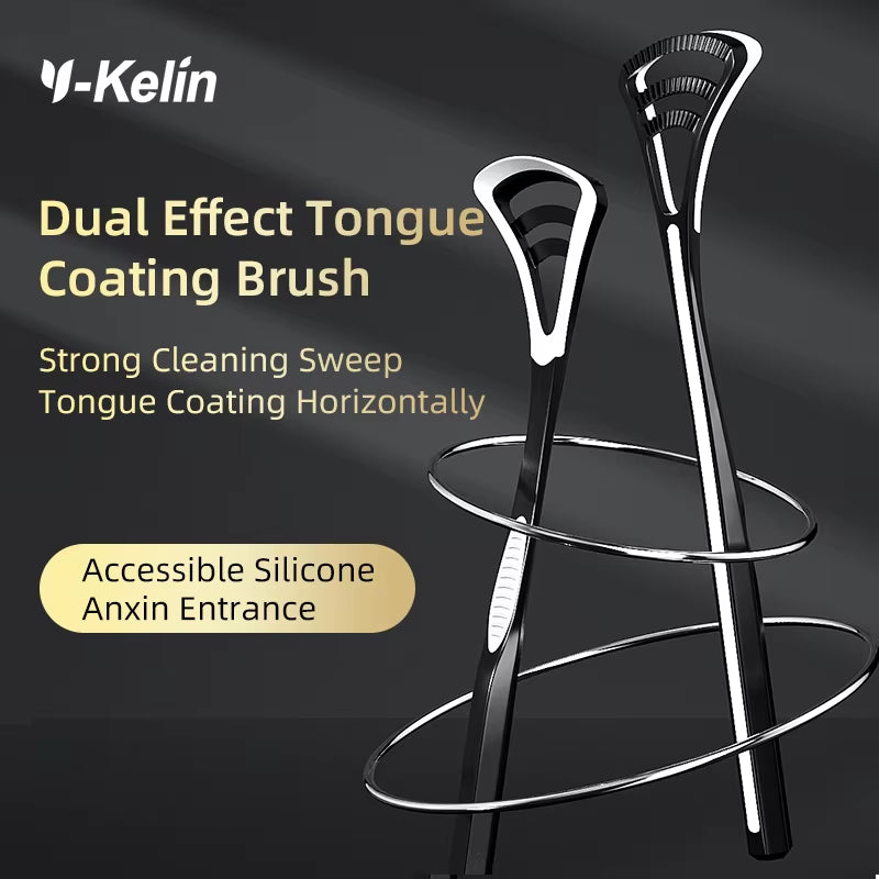 “Men’s Black Tongue Scraper – Oral Hygiene Tool for Fresh Breath & Daily Cleaning”