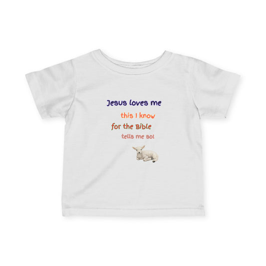 Children's  Hymn Tee " Jesus Loves me ".