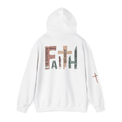 FAITH Christian Hoodie – Cross + Scripture Design | Gather & Co. LLC