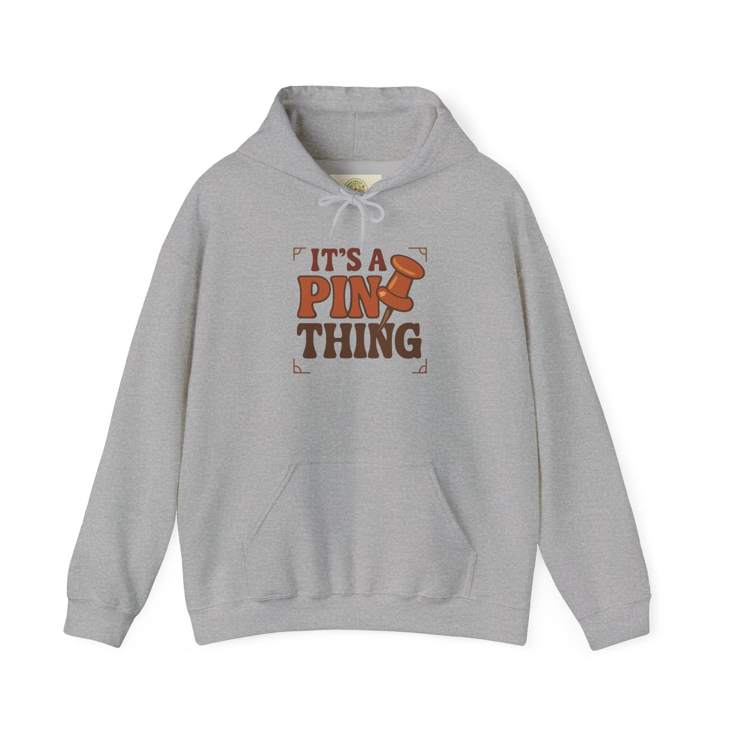 Pins Hoodie — “It’s a Pin Thing” / “Queen of the Pins” Retro Pin-Collecting Pullover