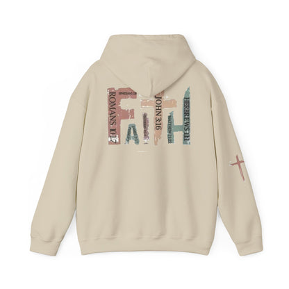 FAITH Christian Hoodie – Cross + Scripture Design | Gather & Co. LLC