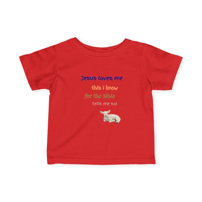 Children's  Hymn Tee " Jesus Loves me ".