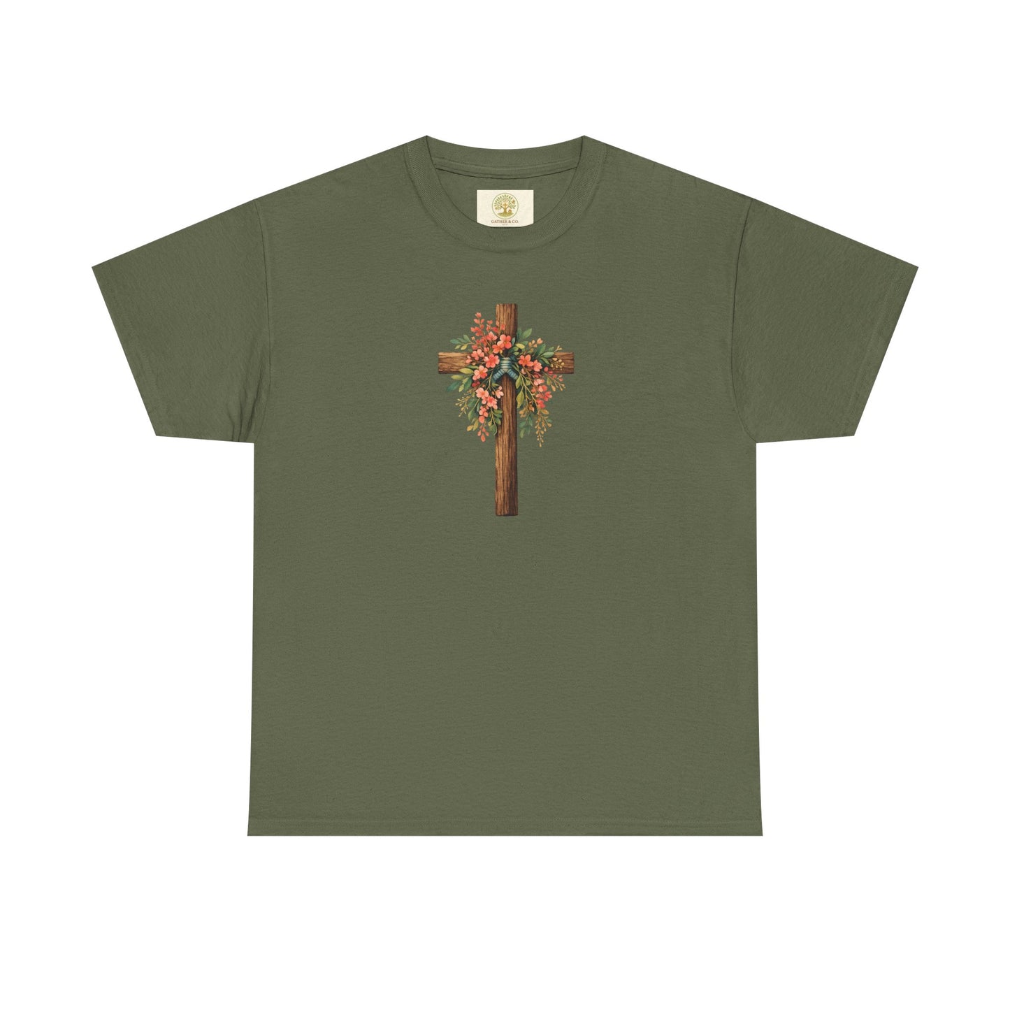 Let Everything That Has Breath Praise the Lord – Christian Floral Cross T-Shirt (Psalm 150:6)