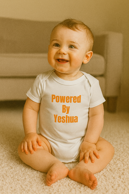 Powered By Yeshua - Christian Baby Onesie