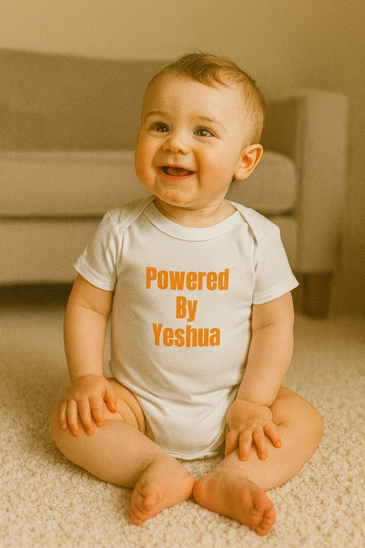 Powered By Yeshua - Christian Baby Onesie