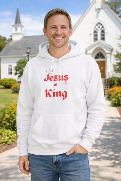 Jesus Is King Hoodie - Christian Faith Graphic Pullover