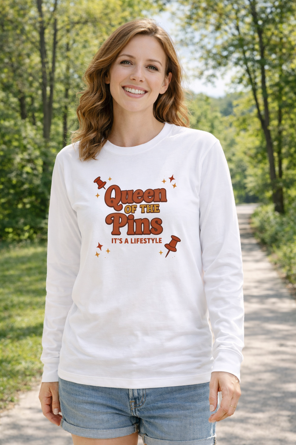 Queen of the Pins Performance Long Sleeve — "Queen of the Pins, It's a Lifestyle"