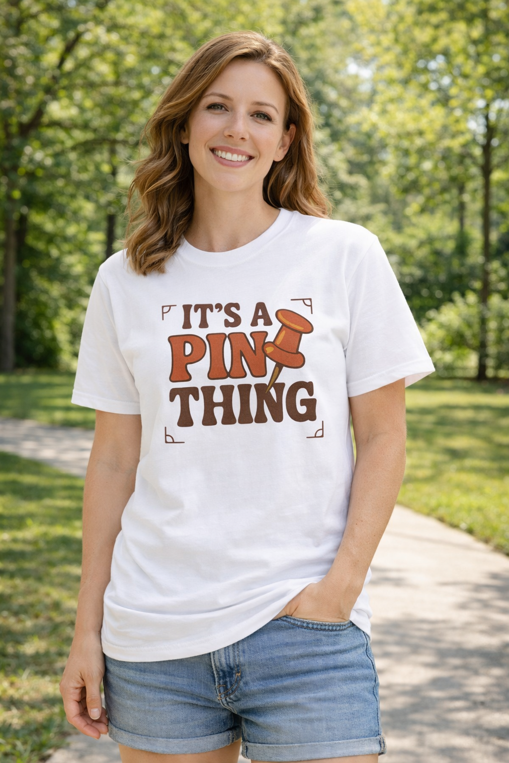 It's a Pin Thing T-Shirt — Funny Retro Pushpin Graphic Tee for Crafters & Bulletin Lovers