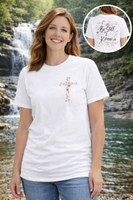 Christian Floral Tee - "Be Still & Know" Psalm 46:10 Inspirational T-Shirt