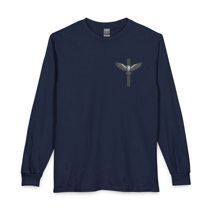 Under His Wings Long-Sleeve Christian T-Shirt for Men & Women – Psalm 91:4 Faith Shirt | Gather & Co. LLC