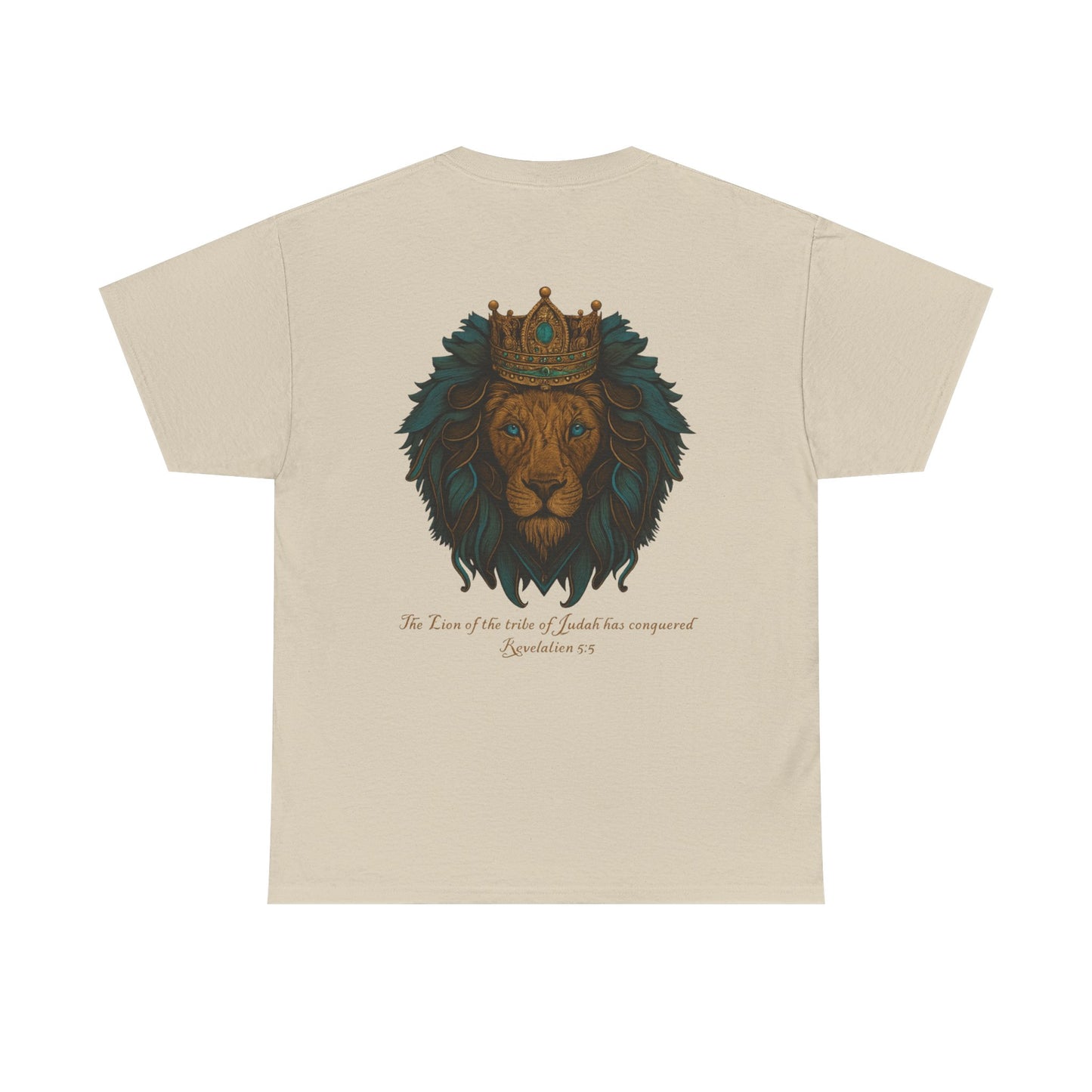 Lion of Judah Christian T-Shirt – Unisex Considered Cross Faith Tee | Revelation 5:5 | Gather & Co. LLC