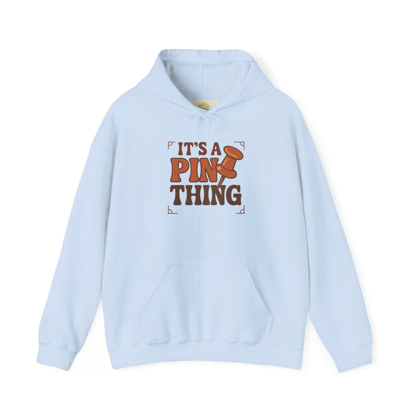 Pins Hoodie — “It’s a Pin Thing” / “Queen of the Pins” Retro Pin-Collecting Pullover